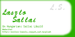 laszlo sallai business card