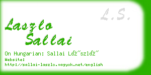 laszlo sallai business card